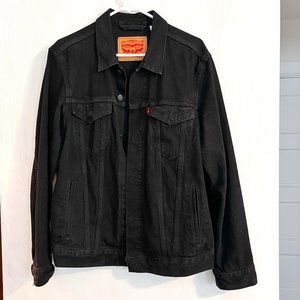 LEVI'S Black Denim Jacket L